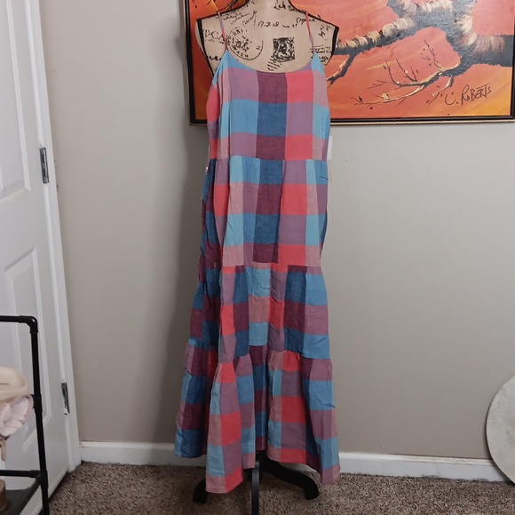 beach lunch lounge gingham dress Siesta Dress